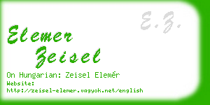 elemer zeisel business card