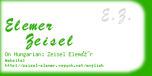 elemer zeisel business card